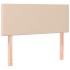 Cama box spring con colchón cuero sintético capuchino