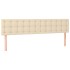 Cama box spring con colchón tela color crema 160x200