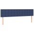 Cama box spring con colchón tela azul 200x200