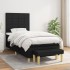 Cama box spring con colchón tela negro 100x200