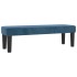 Cama box spring con colchón terciopelo azul oscuro 140x200