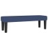 Cama box spring con colchón tela azul 140x190