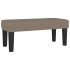 Cama box spring con colchón tela gris taupe 90x190