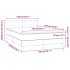 Cama box spring con colchón cuero sintético gris 140x190