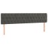 Cama box spring con colchón terciopelo gris oscuro 180x200