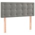 Cama box spring con colchón terciopelo gris claro 90x190