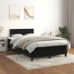 Cama box spring con colchón terciopelo negro 120x200 cm