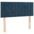 Cama box spring con colchón terciopelo azul oscuro 100x200