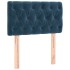Cama box spring con colchón terciopelo azul oscuro 80x200