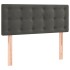 Cama box spring con colchón terciopelo gris oscuro 90x190