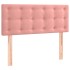 Cama box spring con colchón terciopelo rosa 80x200