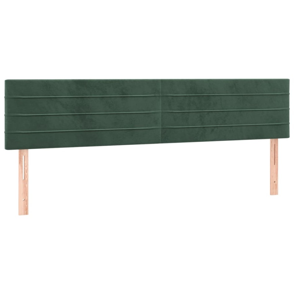 Cama box spring con colchón terciopelo verde oscuro 160x200