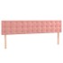 Cama box spring con colchón terciopelo rosa 200x200