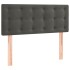 Cama box spring con colchón terciopelo gris oscuro 100x200