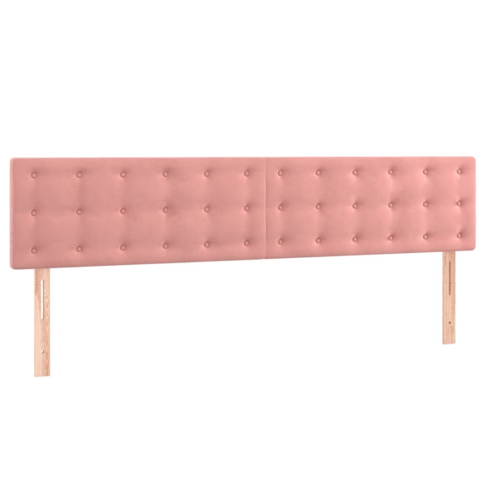 Cama box spring con colchón terciopelo rosa 160x200