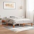Estructura de cama madera maciza pino marrón cera 140x190