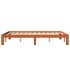 Estructura de cama madera maciza pino marrón cera 140x190