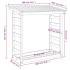 Leñero de madera maciza pino marrón cera 108x64,5x110