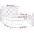 Cama box spring con colchón tela gris oscuro 140x190