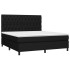 Cama box spring con colchón tela negro 160x200
