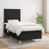 Cama box spring con colchón tela negro 100x200