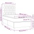 Cama box spring con colchón tela marrón oscuro 90x200