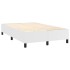 Cama box spring con colchón cuero sintético blanco 120x200