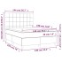Cama box spring con colchón terciopelo azul oscuro 140x190