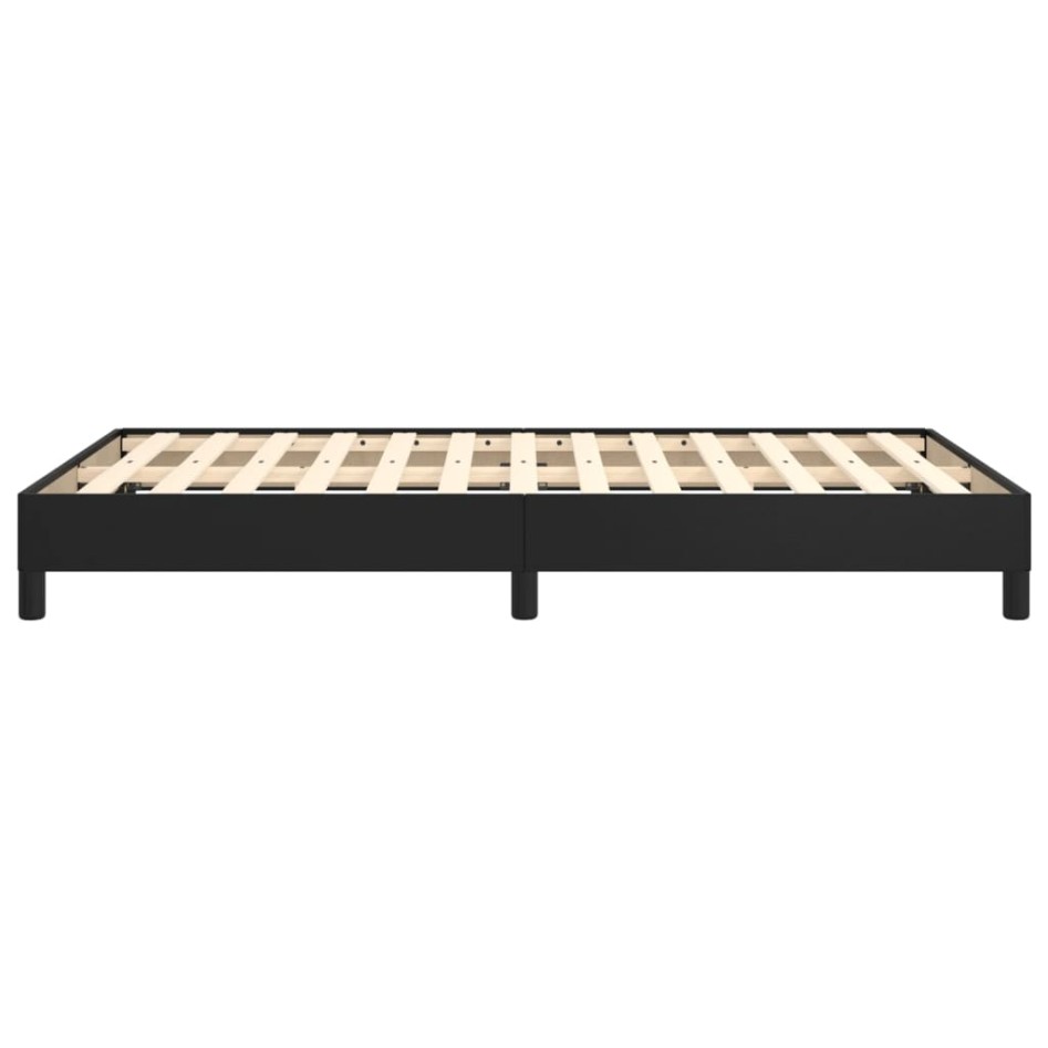 Estructura de cama cuero sintético negro 120x190