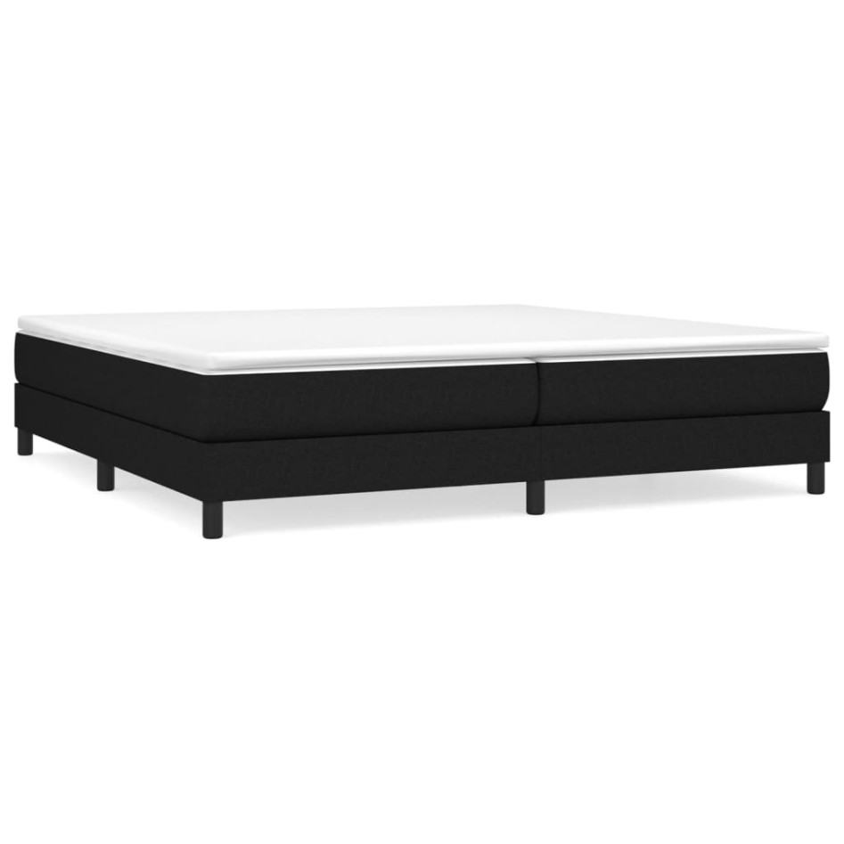 Cama box spring con colchón tela negro 200x200