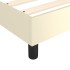 Cama box spring con colchón cuero sintético crema 100x200