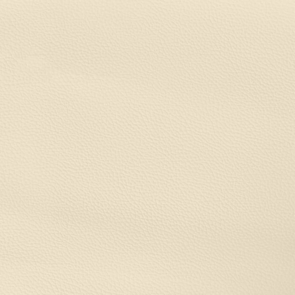 Cama box spring con colchón cuero sintético crema 100x200