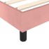 Cama box spring con colchón terciopelo rosa 80x200