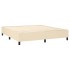 Cama box spring con colchón tela color crema 180x200