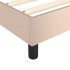 Cama box spring con colchón cuero sintético capuchino 90x190
