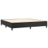 Cama box spring con colchón cuero sintético negro 200x200