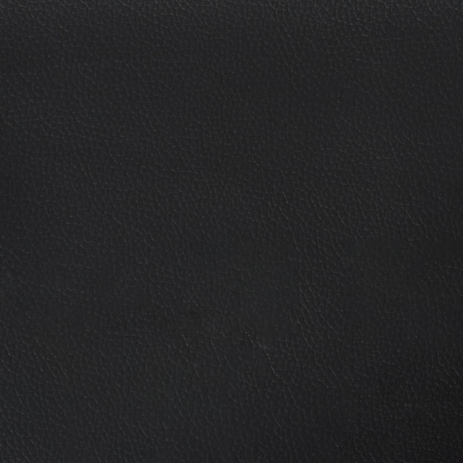 Cama box spring con colchón cuero sintético negro 200x200