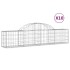 Cestas de gaviones 10 uds forma de arco hierro 200x30x40/60