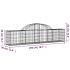 Cestas de gaviones 10 uds forma de arco hierro 200x30x40/60