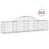 Cestas de gaviones 12 uds forma de arco hierro 200x30x40/60