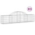 Cestas de gaviones 3 uds forma de arco hierro 200x30x40/60