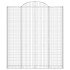 Cestas de gaviones 3 uds forma de arco hierro 200x30x220/240