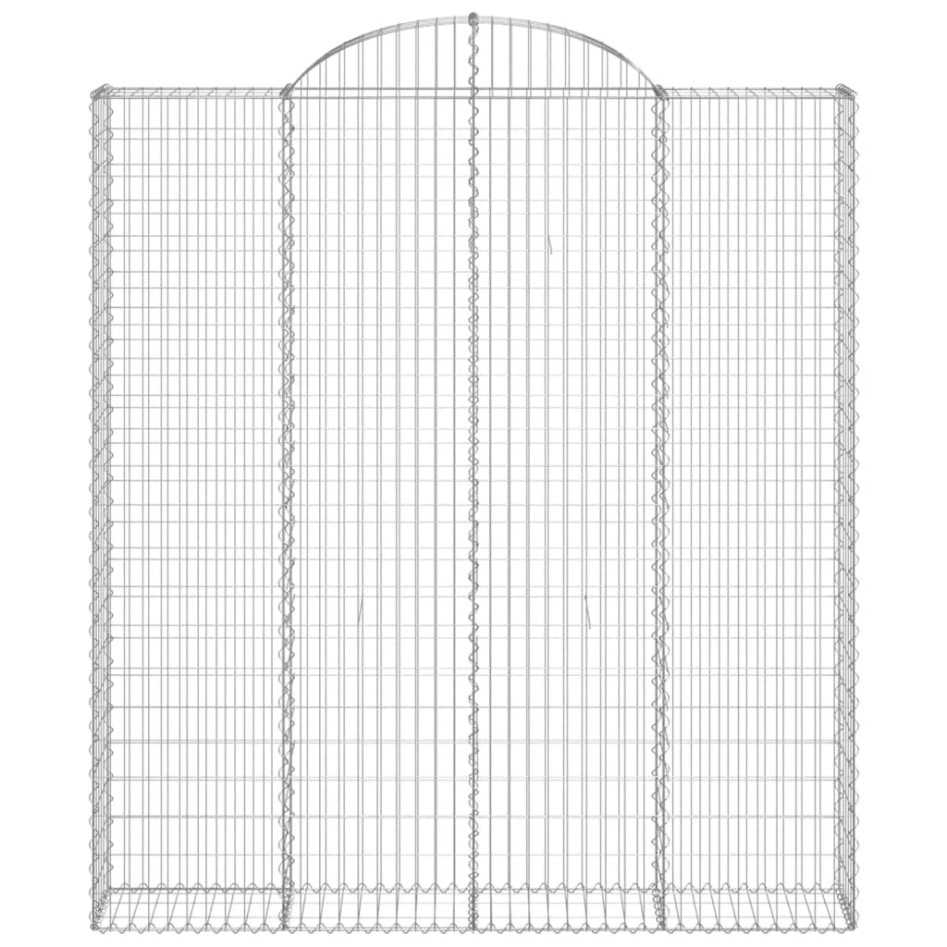 Cestas de gaviones 3 uds forma de arco hierro 200x30x220/240