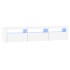 Mueble de TV con luces LED blanco 180x35x40