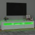 Mueble de TV con luces LED blanco 180x35x40