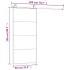 Puerta corredera con set herrajes vidrio ESG aluminio 90x205