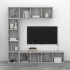 Set de estantería/mueble TV 3 pzas gris Sonoma 180x30x180