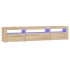 Mueble de TV con luces LED roble Sonoma 195x35x40