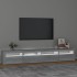 Mueble de TV con luces LED gris Sonoma 240x35x40