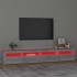 Mueble de TV con luces LED gris Sonoma 240x35x40